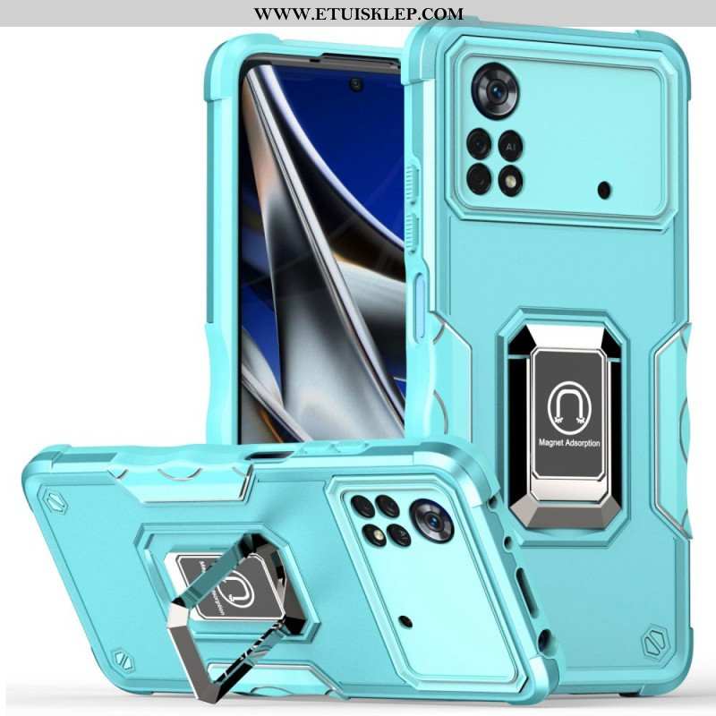 Etui do Poco X4 Pro 5G Wsparcie Pierścienia Z Efektem Metalu